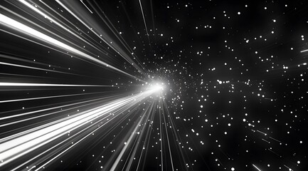 Wall Mural - hyperspace black and white