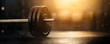 © Weerapat - Close-up of a barbell on a gym floor, illuminated by soft light, showcasing strength training and fitness.