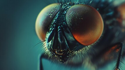 flies that shine like running lights, close up