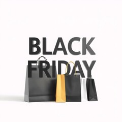 Black friday sale discount shopping bag promotion offer deal price