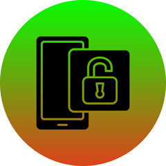 Canvas Print - Unlock Icon