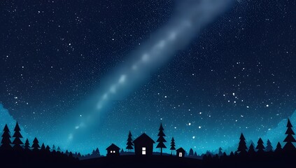 Wall Mural - minimalist beauty strarry night background