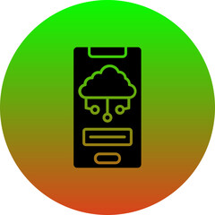 Wall Mural - Mobile Cloud Icon