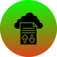 Sticker - Cloud Uploading Icon