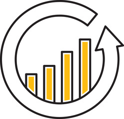 Bar Chart and Arrow Icon
