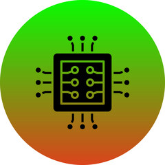 Wall Mural - Processor Icon