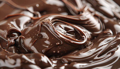 Tasty melted chocolate as background, closeup view