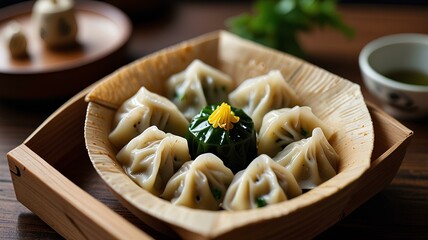 Wall Mural - Japanese traditional food Mitarai dumplings.