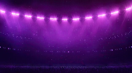 Wall Mural - stars, bright stadium lights, dark purple tone,