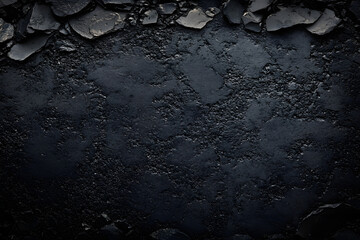 Rough black asphalt background texture.