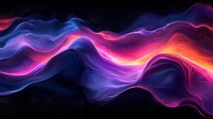 Wall Mural - Abstract Cosmic Wave Pattern with Vibrant Colors Generative AI
