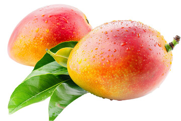 Wall Mural - Delicious mango fruits, isolated on transparent