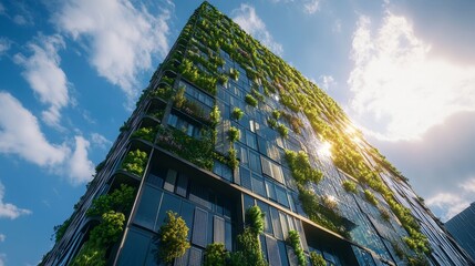 Canvas Print - Green Building Facade.