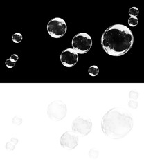 Wall Mural - png transparent floating bubbles on backgrounds