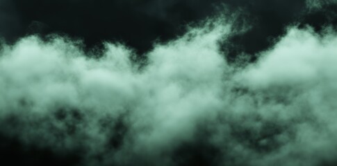 Stock image of grunge dark smoke texture, green blue clouds, black haunted background for horror, thriller, and mystery movie posters