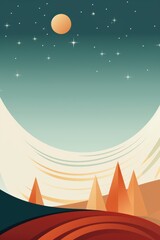 Wall Mural - abstract minimalistic christmas design illustration