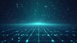 © Tackey - Digital landscape with glowing grid and particles, creating a futuristic atmosphere. Perfect for tech and science themes.