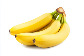 A bunch of bananas isolated on a white background