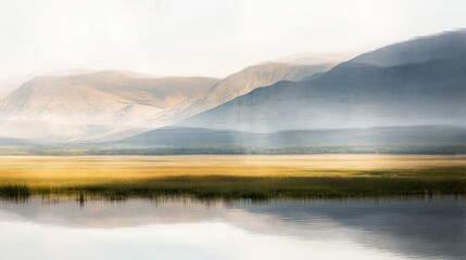 Canvas Print - Serene Mountain Reflection in a Still Lake