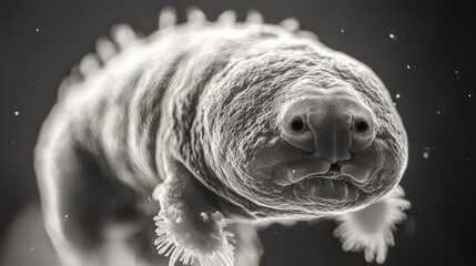 Macro photograph of tardigrade water bear