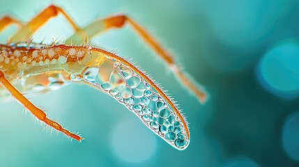 Wall Mural - Macro photograph of water strider leg structures