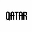 ©  K REEM STUDIO - Simple vintage 'Qatar' word design.