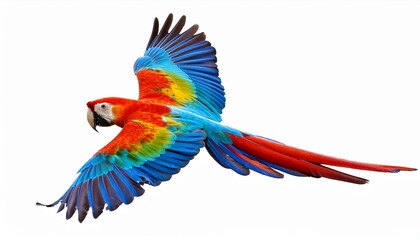 blue and yellow parrot colourful wing features illustration nature