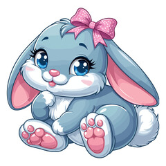 Wall Mural - Cute Bunny Vector Cartoon illustration