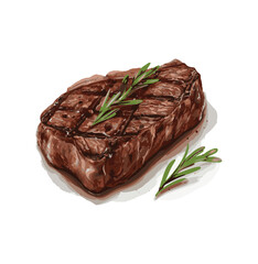 Steak Grillen Medium Rare | Rindersteak Fleisch Produkt Lecker Gourmet Vektor