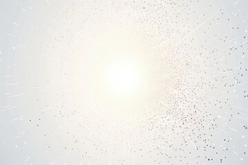 Abstract organic particles flowing white background