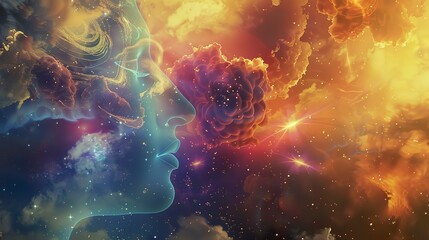 Wall Mural - Universe_cosmos._Meditation_background_chakras_prana