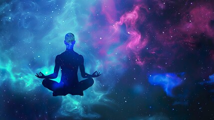 Wall Mural - Universe_cosmos._Meditation_background_chakras_prana