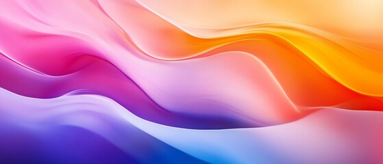 Poster - Glossy Waves. Colorful Abstract Texture