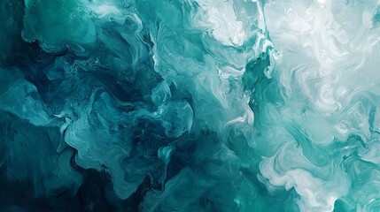 Abstract watercolor paint background by deep teal color black and green with liquid fluid texture for backdrop