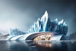 © astiva - A futuristic 3D illustration of a conceptual building in the shape of majestic glaciers, serving as a grand theater or museum destination