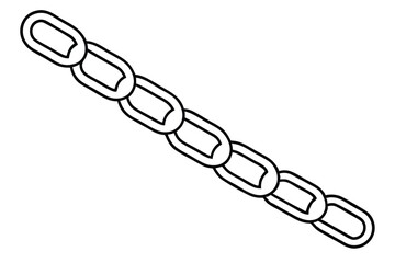 Simple line drawing of a chain vector illustration