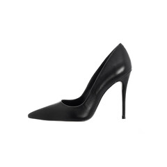 black women's high heel shoe isolated on white background