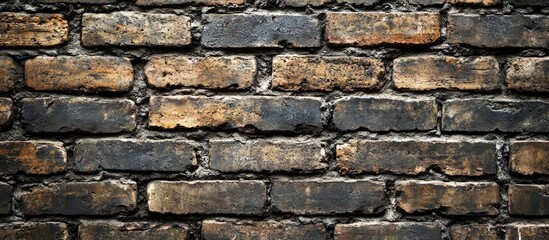 Aufkleber - Textured vintage brick wall offering a distinctive background for design. with copy space image. Place for adding text or design
