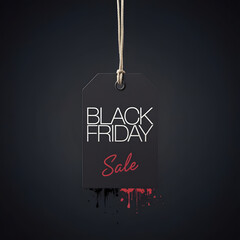 Black Friday sales tag and label, template shopping label.