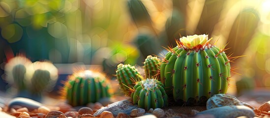 Cactuses. with copy space image. Place for adding text or design