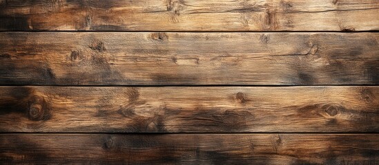 Poster - Wood plank texture background featuring free copy space for product or advertising text design