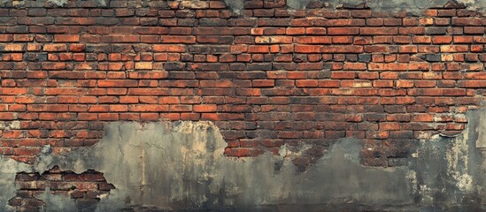 Aufkleber - aged red brick wall. with copy space image. Place for adding text or design