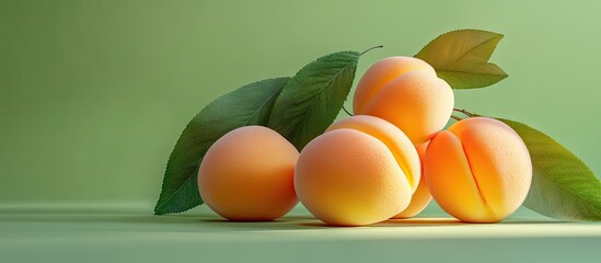 Poster - Apricot. with copy space image. Place for adding text or design