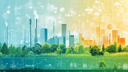 Canvas Print - Cityscape Green Future.