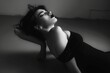 © alisaaa - Black and white photo of sensual and aesthetic woman Black and white photo of sensual and aesthetic woman