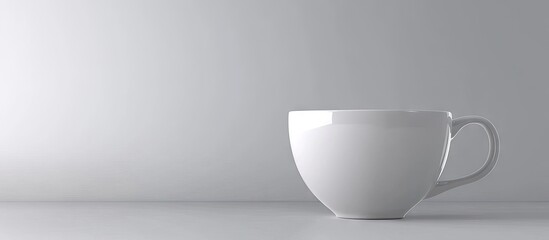 Leinwandbilder - Close up of an empty coffee cup. with copy space image. Place for adding text or design