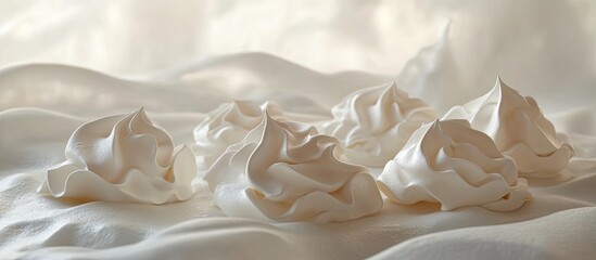 Fototapete - still life featuring meringue. with copy space image. Place for adding text or design