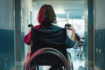 Wall Mural - She's here to see the doc Cropped shot of an unrecognizable woman in a wheelchair visiting the doctor's rooms for a consultation