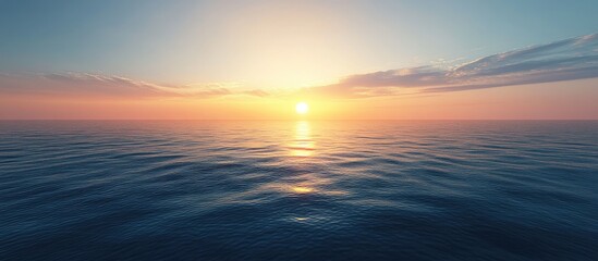 Poster - sunrise over the ocean. with copy space image. Place for adding text or design