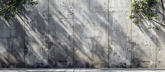 Leinwandbilder - Concrete wall and weathered wood. with copy space image. Place for adding text or design